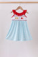Blue Apple Pencil Embroidered Dress