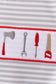 Red Toolbox Embroidery stripe bubble