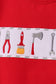 Red Toolbox Embroidery stripe Set