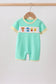 Mint Honey Bear Embroidered Romper