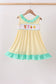 Mustard Honey Bear Embroidered Dress