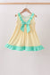 Mustard Honey Bear Embroidered Dress