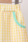 Mustard Honey Bear Embroidered Short Set