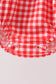 Red Character Plaid Embroidered Bubble
