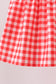 Red Character Plaid Embroidered Bloomer Set