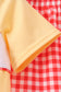 Mustard Character Plaid Embroidered Short Set