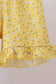 Blue Bus Floral Applique Ruffle Set
