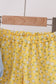 Blue Bus Floral Applique Ruffle Set