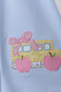 Blue Bus Floral Applique Dress
