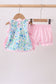 Blue Floral Bloomer Set