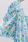 Blue Floral Tiered Women Dress