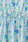 Blue Floral Tiered Women Dress