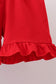 Blue Apple Appliqué Ruffle Set