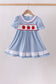 Blue Apple Embroidered Dress