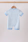 Blue Stripe Apple Book Appliqué Romper
