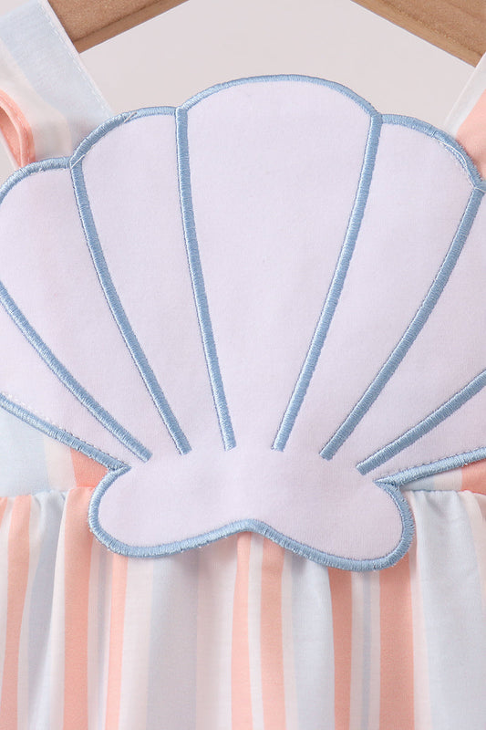 Seashell Stripe Appliqué Bubble