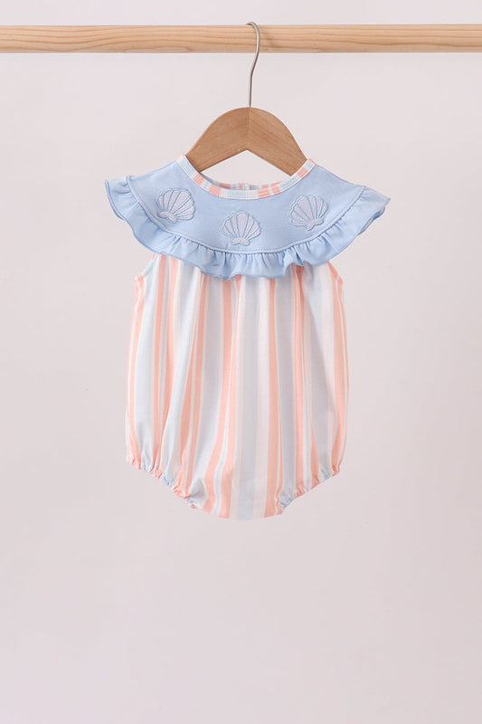 Seashell Stripe Embroidered Bubble