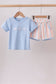 Seashell Stripe Embroidered Set