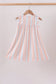 Seashell Stripe Embroidered Dress