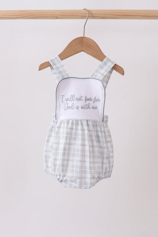 Blue Faith Quote Embroidered Bubble