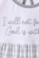 Blue Faith Quote Embroidered Dress