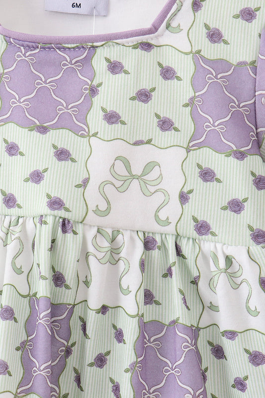 Purple Floral Bloomer Set