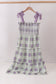Purple Floral Smocked Women Dress