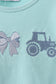 Blue Farm Tractor Embroidered Bloomer Set