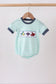 Blue stripe under the sea Embroidered Bubble