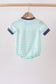 Blue stripe under the sea Embroidered Bubble
