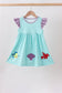 Blue under the sea Embroidered Dress
