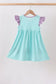 Blue under the sea Embroidered Dress