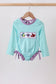 Blue under the sea Embroidered UPF Rashguard