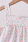 Blue Floral Print Ruffle Bloomer Set