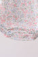 Blue Floral Print Ruffle Bubble