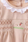 Khaki Puppy Smocked Bloomer Set