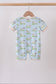 Blue Puppy Embroidered Pocket Romper