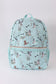 Green duck print backpack
