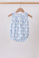 Blue Shells Embroidered Ruffle Bubble