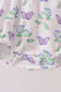 Purple Butterfly Applique Ruffle Bubble