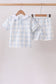 Blue Gingham Shorts Set