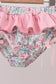 Pink Floral Smocked Swimsuit