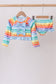 Rainbow Stripe Bow Ruffle Rashguard Set