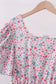 Blue Floral Print Mom Dress