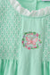 Green Butterfly Smocked Ruffle Shorts Set