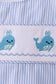 Blue Whale Embroidered Seersucker Jon Jon