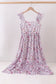 Purple Garden Ruffle Mom Dress