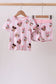 Pink character bamboo pajama set