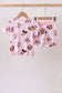 Pink character bamboo pajama set