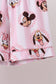 Pink character bamboo pocket pajama set